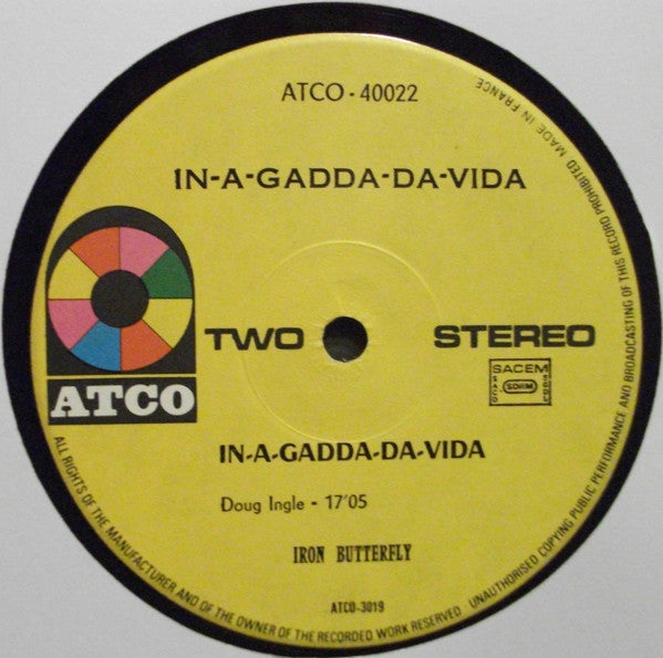Iron Butterfly : In-A-Gadda-Da-Vida (LP, Album, RE)