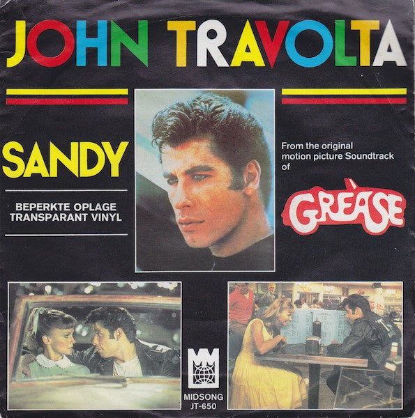 John Travolta : Sandy (7", Single, Ltd, Tra)