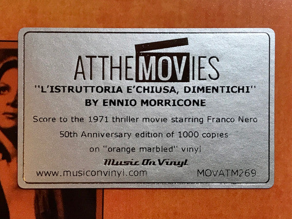 Ennio Morricone : L'Istruttoria È Chiusa: Dimentichi (LP, Album, Ltd, Num, 180)