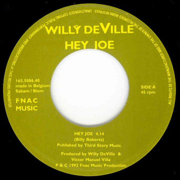 Willy DeVille : Hey Joe (7", Single)