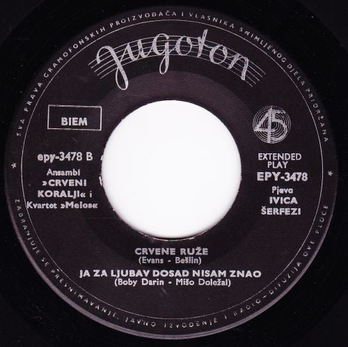 Ivica Šerfezi i Crveni Koralji : Crvene Ruže (7", EP)