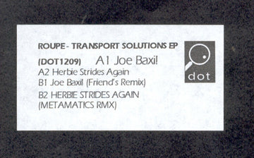 Roupe : Transport Solutions EP (12", EP, Promo, W/Lbl)