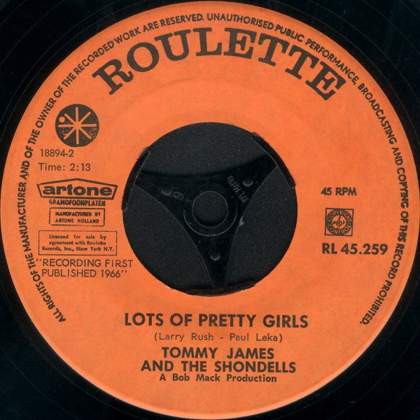 Tommy James & The Shondells : Say I Am (7")