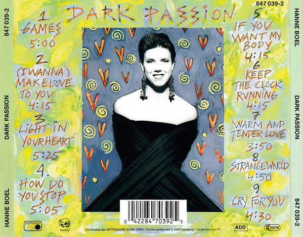 Hanne Boel : Dark Passion (CD, Album)