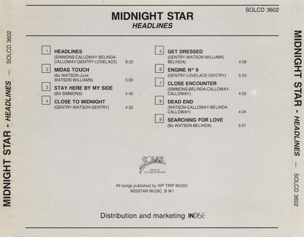 Midnight Star : Headlines (CD, Album)