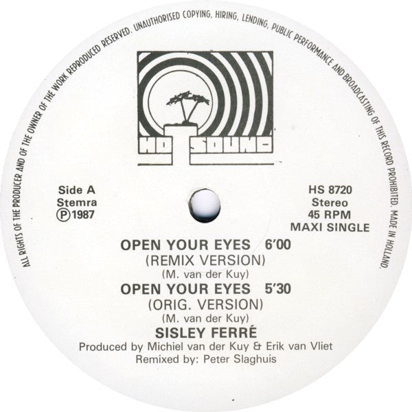Sisley Ferré : Open Your Eyes (12", Maxi)