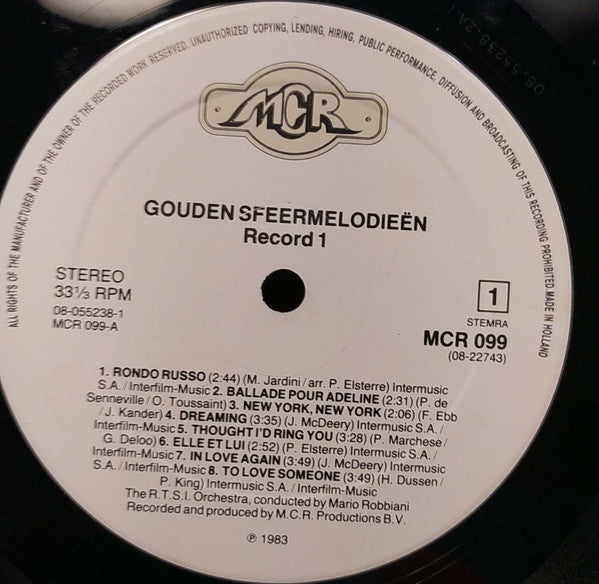 The R.T.S.I. Orchestra* : Gouden Sfeer Melodieen (2xLP, Album)