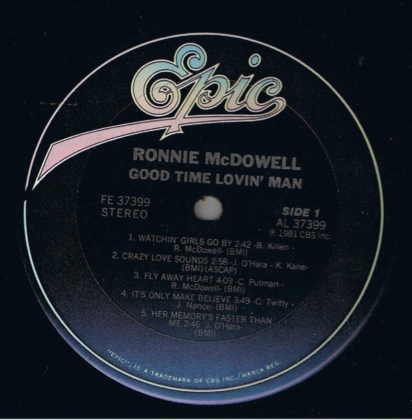 Ronnie McDowell : Good Time Lovin' Man (LP, Album)