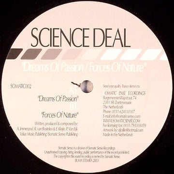 Science Deal : Dreams Of Passion / Forces Of Nature (12")