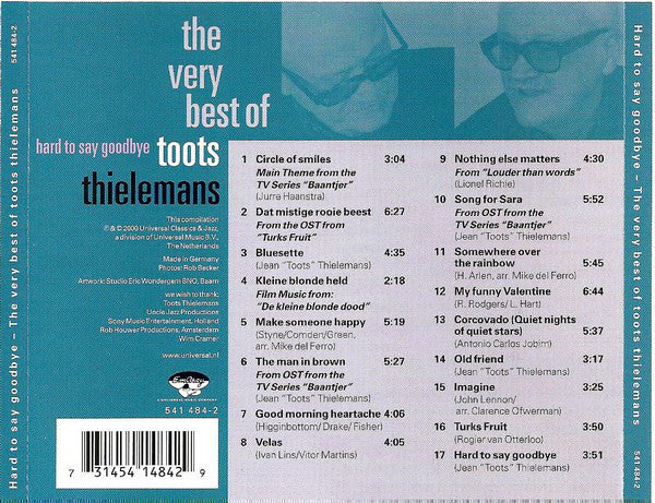 Toots Thielemans : Hard To Say Goodbye - The Very Best Of Toots Thielemans (CD, Comp, M &)