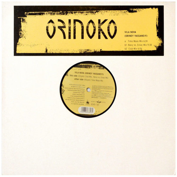 Orinoko : Vila Nova (Oriney Yassaneiy) (12")