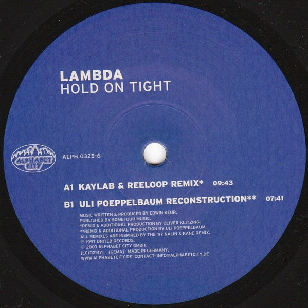 Lambda : Hold On Tight (12")