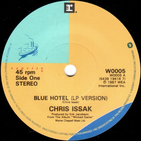 Chris Isaak : Blue Hotel (7", Single)