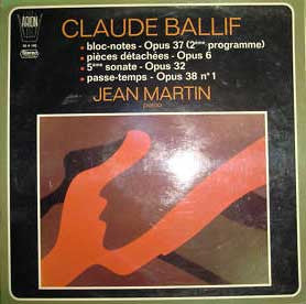 Claude Ballif : Claude Ballif (LP, Album)