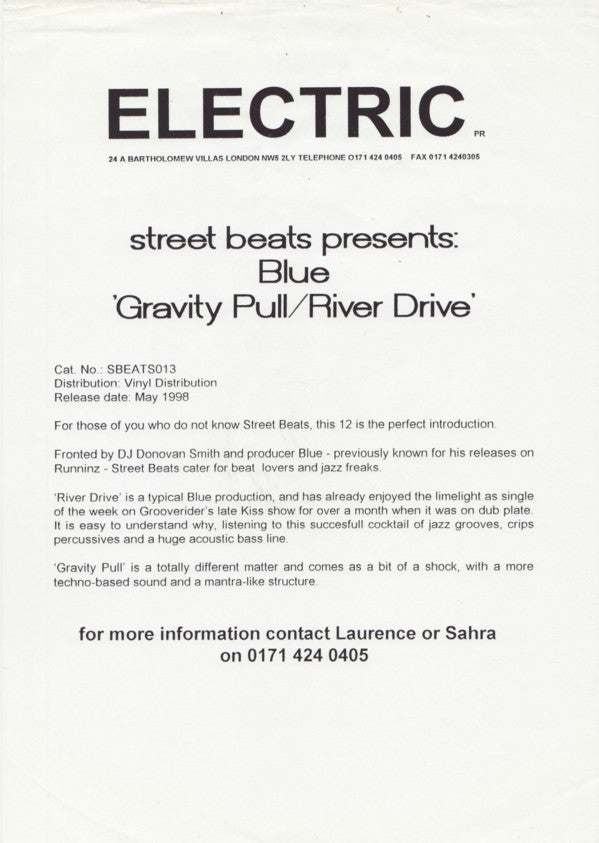 Blue (2) : Gravity Pull / River Drive (12")