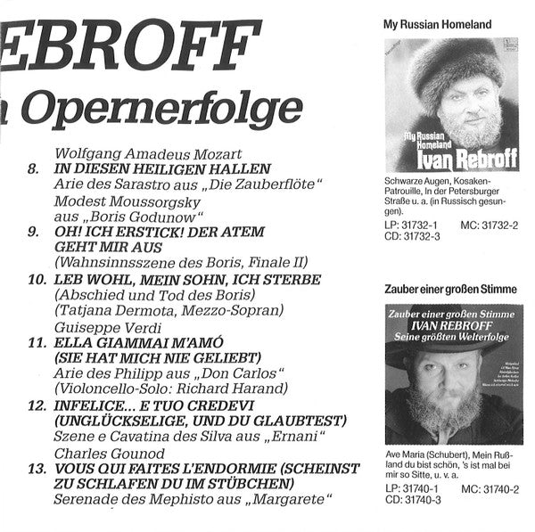 Ivan Rebroff : Seine Größten Opernerfolge (CD, Comp)