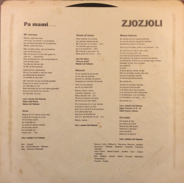 Zjozjoli, Enid Hollander-Merkies, Anthony Hollander : Pa Mami I Papi (LP, Album)