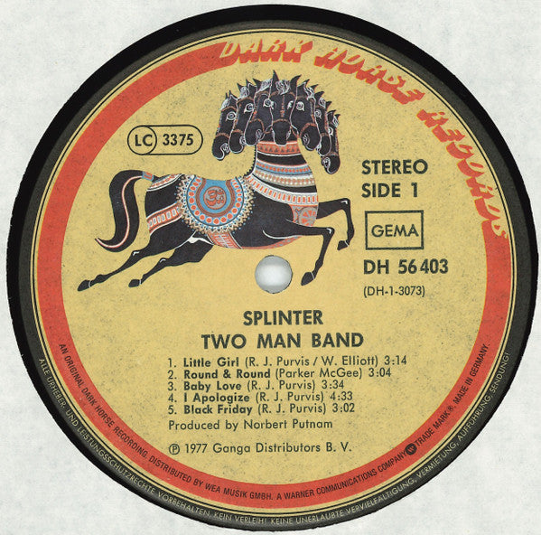 Splinter (2) : Two Man Band (LP, Album)