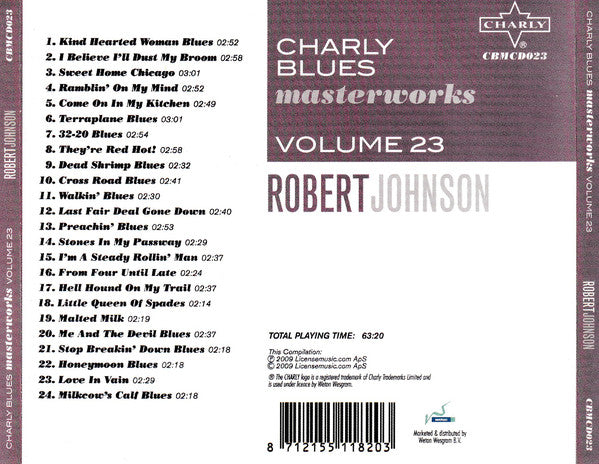 Robert Johnson : Charly Blues Masterworks Volume 23 - Robert Johnson (CD, Comp)