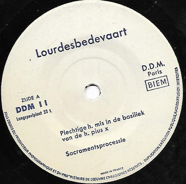 Unknown Artist : Lourdes Bedevaart (7")