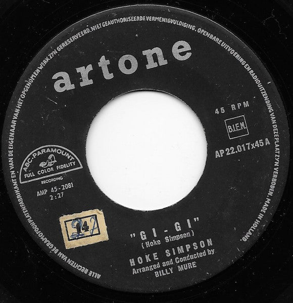 Hoke Simpson : Gi-Gi / I Finally Found You  (7", Single)
