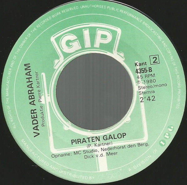 Vader Abraham : Bedankt Piraten  (7", Single)