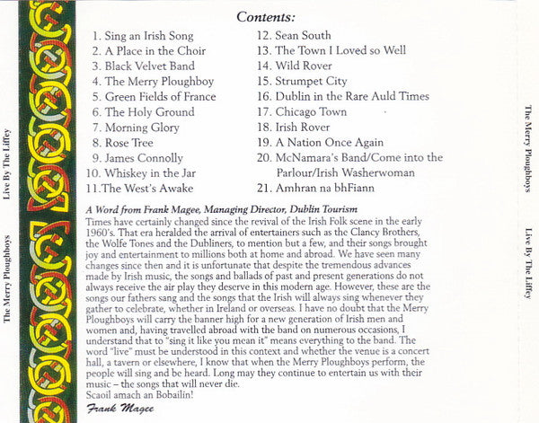 The Merry Ploughboys : Live By The Liffey (CD)