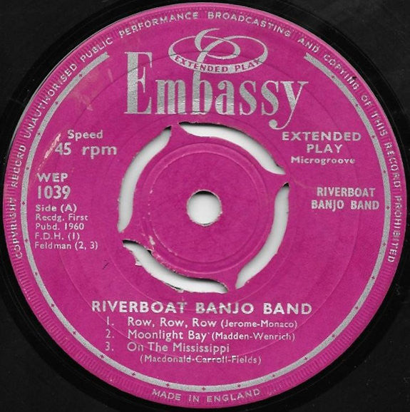 The Riverboat Banjo Band : Riverboat Banjo Band EP (7", EP)