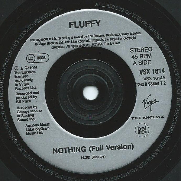 Fluffy (4) : Nothing (7", Single, Par)