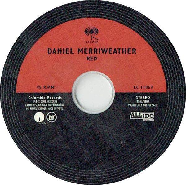 Daniel Merriweather : Red (CDr, Single, Promo)