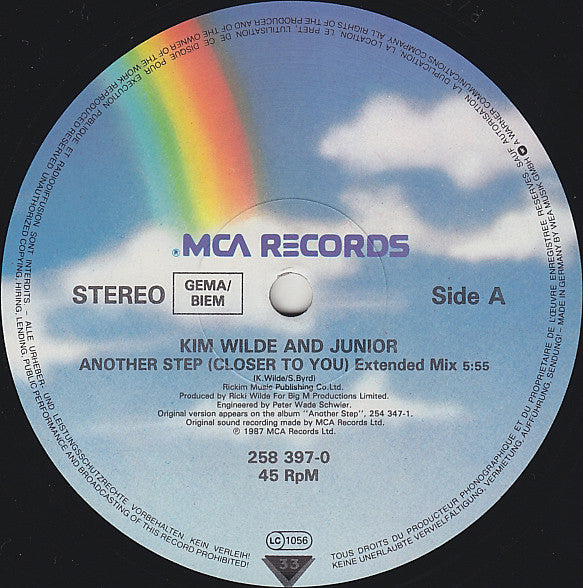 Kim Wilde And Junior (2) : Another Step (Closer To You) (12", Maxi)