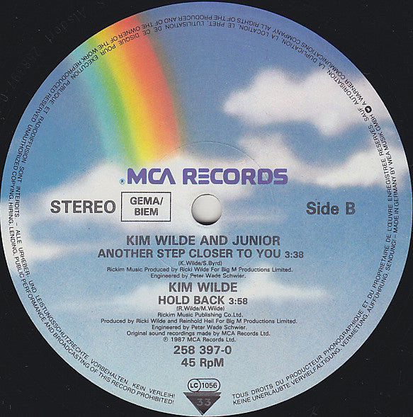 Kim Wilde And Junior (2) : Another Step (Closer To You) (12", Maxi)