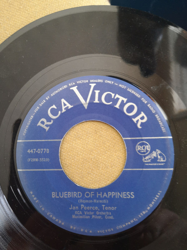Jan Peerce : Bluebird Of Happiness / What Is A Boy (7", Single)