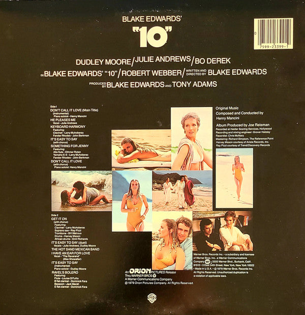 Henry Mancini : 10 - Original Motion Picture Sound Track (LP, Album, Win)
