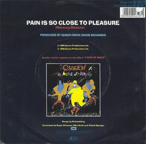 Queen : Pain Is So Close To Pleasure (7", Single)