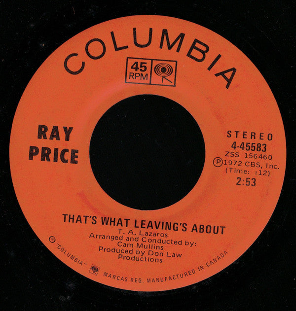 Ray Price : The Lonesomest Lonesome (7", Single)