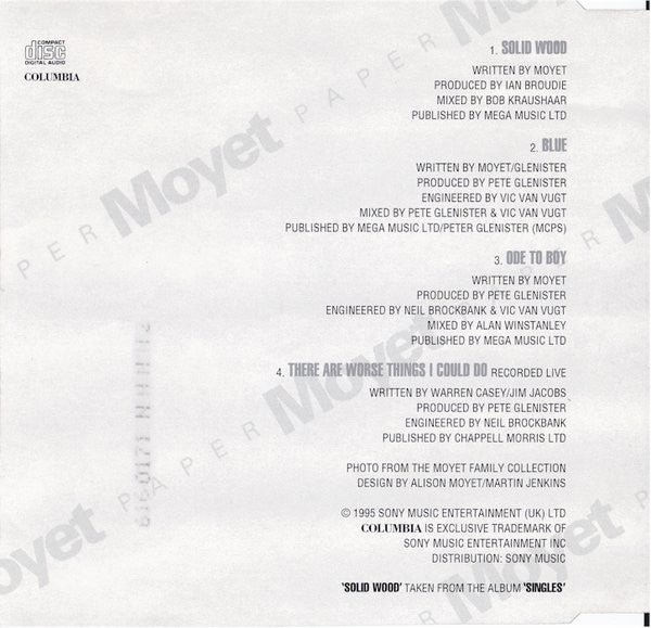 Alison Moyet : Solid Wood (CD, Single, CD1)