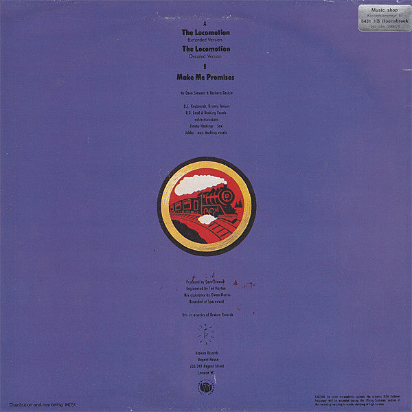 Dave Stewart & Barbara Gaskin : The Locomotion (12", Maxi)