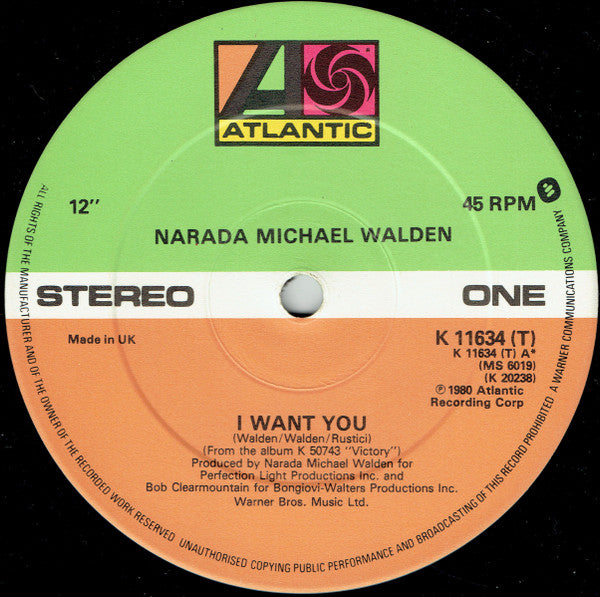 Narada Michael Walden : I Want You (12")