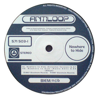 Antiloop : Nowhere To Hide (12")