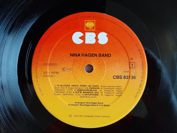 Nina Hagen Band : Nina Hagen Band (LP, Album)