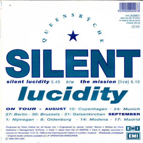 Queensrÿche : Silent Lucidity (7", Single)