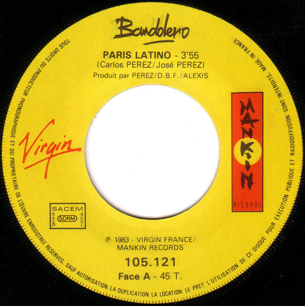 Bandolero : Paris Latino / El Bandido Caballero (7", Single)