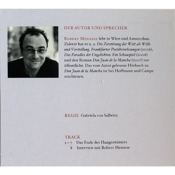 Robert Menasse : Das Ende Des Hungerwinters (CD)