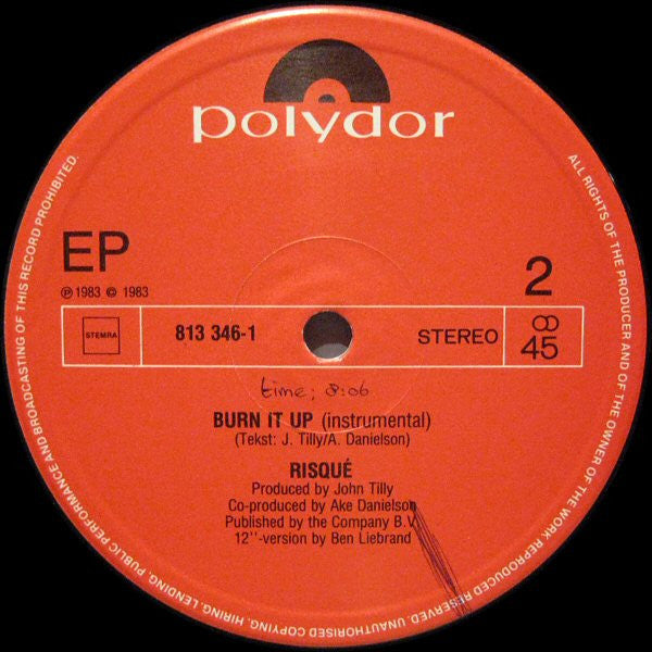 Risqué (2) : Burn It Up (Mr. D.J.) (12", EP)