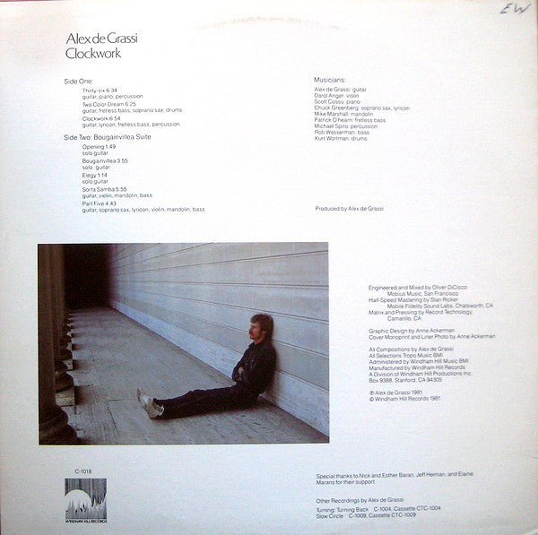 Alex De Grassi : Clockwork (LP, Album)