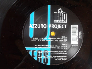 Azzuro Project : Don't Ever Stop (12")