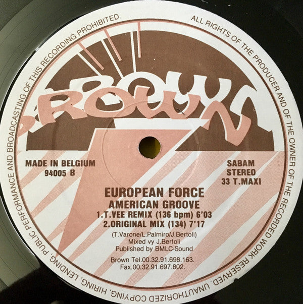 European Force : American Groove (12")