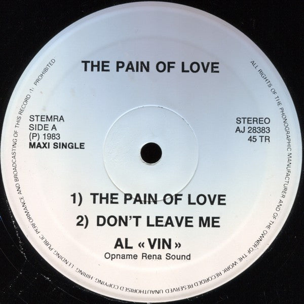 'Al' Vin : The Pain Of Love (12", Maxi)