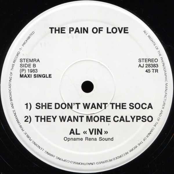 'Al' Vin : The Pain Of Love (12", Maxi)